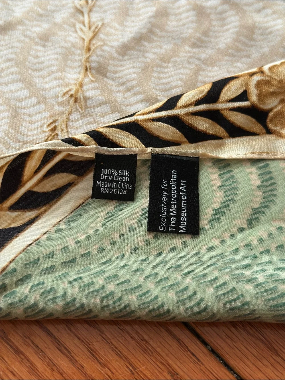 The Metropolitan Museum of Art Exclusive 100% Silk Oblong Scarf 19x62 Art Print
